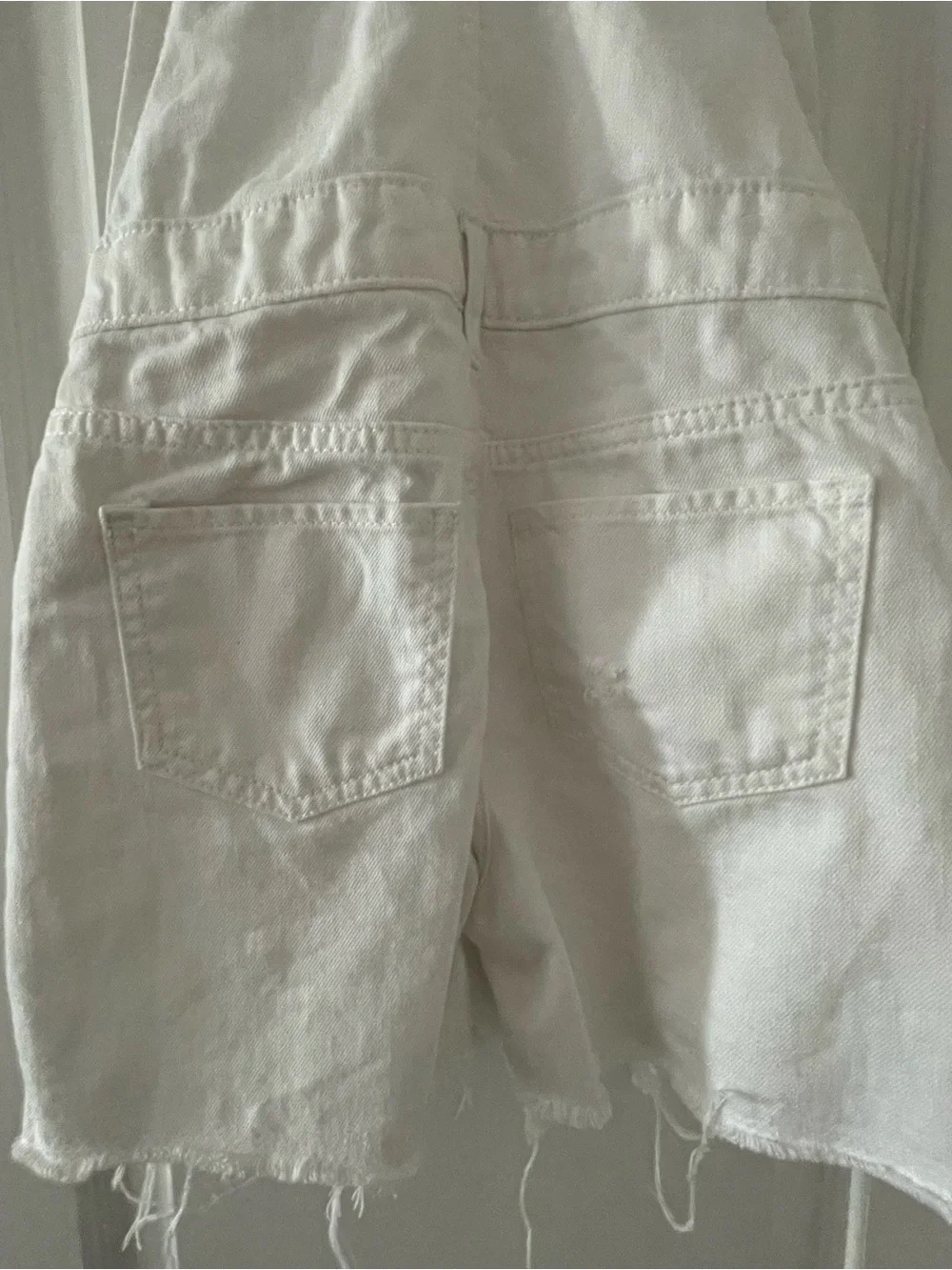 GAP White Cargo Overalls Pants